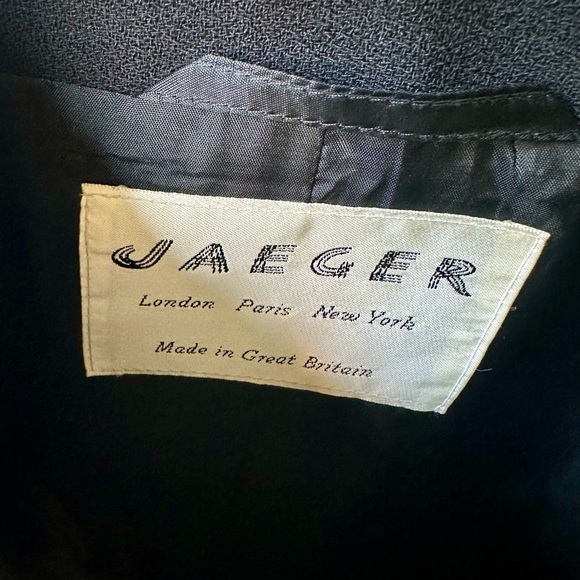 Jaeger Cropped Wool Crepe Black Women's Jacket, UK 14, US 10 - Picture 8 of 12